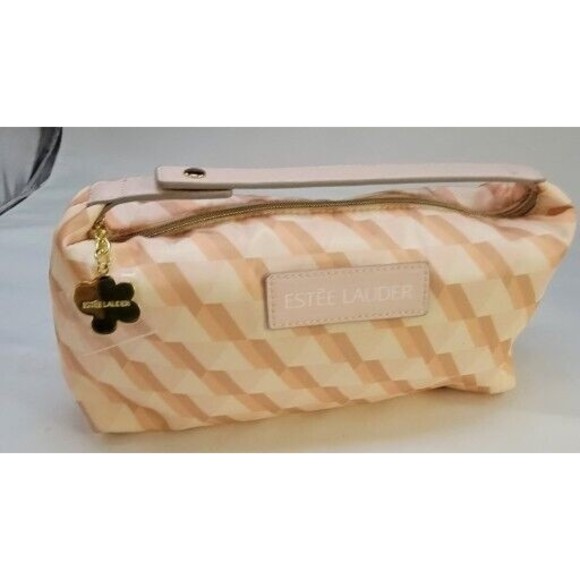 Estée Lauder Peach & Cream Cosmetic Makeup Gift Set Bag Travel Weekender - Picture 2 of 8